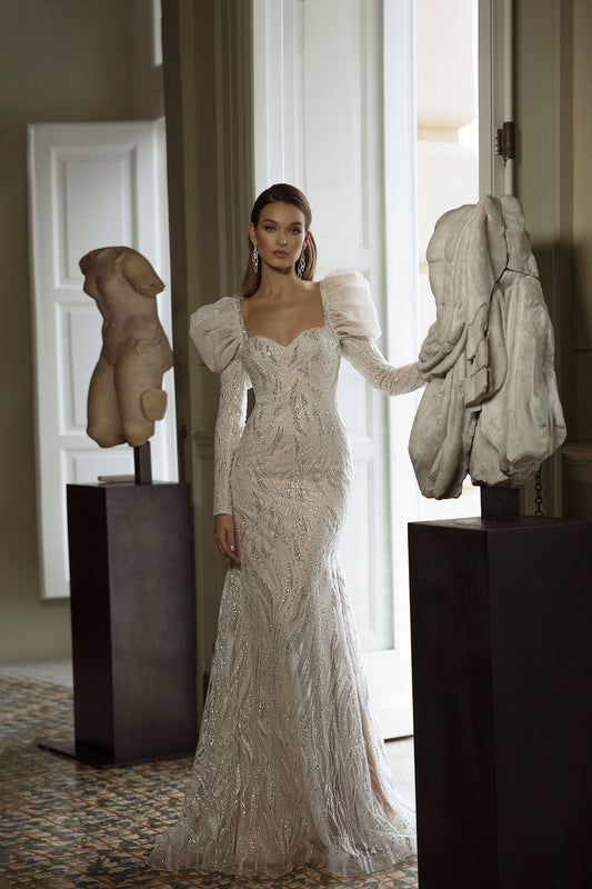 High-neck Wedding Dress — Classical Variant for an Elegant Look